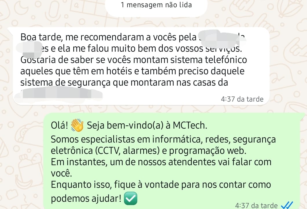 Feedback positivo sobre projetos executados