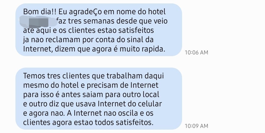 Feedback positivo sobre projetos executados