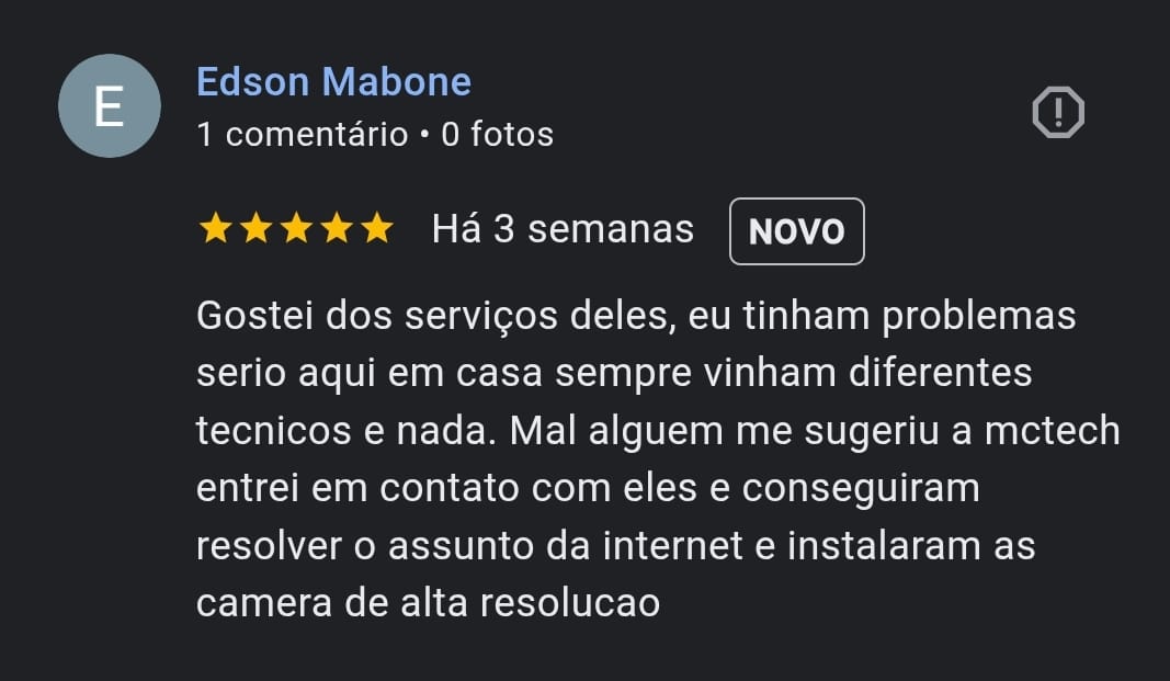 Feedback positivo sobre projetos executados